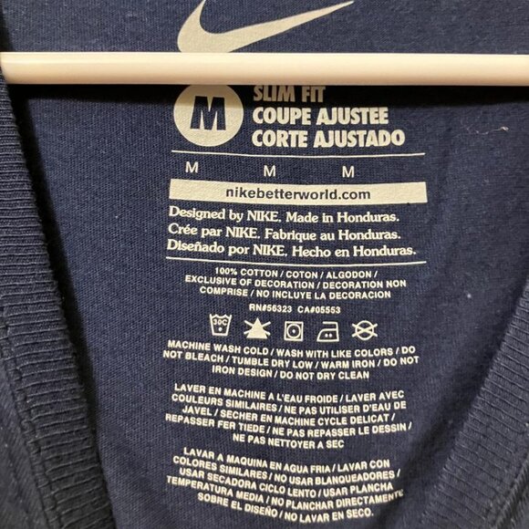 New Nike Womens Navy Blue/Orange Denver Broncos Football Slim Fit T-Shirt Medium - Picture 4 of 4